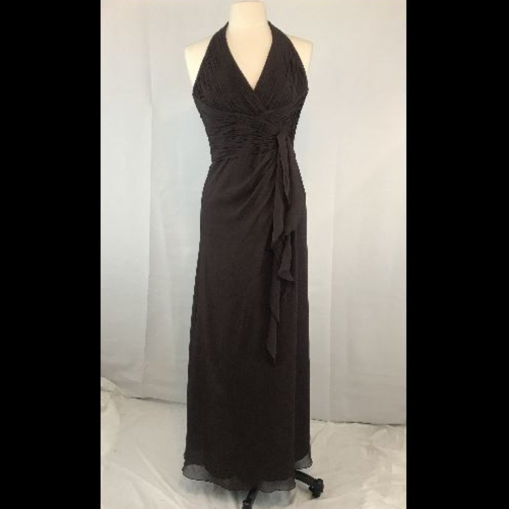 David's‎ Bridal  Chiffon Halter Formal Dress F12688